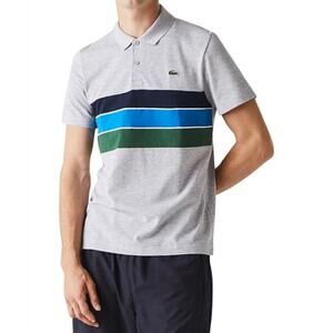 LACOSTE SPORT gray color stripe polo‎ size medium